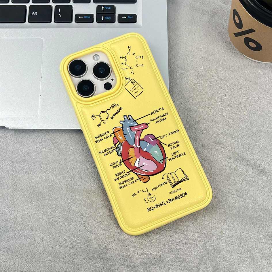 Ốp điện thoại họa tiết hình trái tim cho iPhone 17/16 Pro Max/15/14/13/12/11