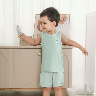 Bubaby Bộ ba lỗ thỏ Bunny, bộ ba lỗ thoàng mát, dễ vận động | Quần áo trẻ em mềm mịn | SVS140438 T6.1