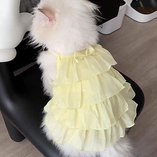 [Hàng có sẵn] Váy công chúa đeo chanh cho chó nhỏ Áo Vest thoáng khí cho mèo