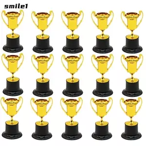 NHỎ 1 / 6 Chiếc Cúp Nhựa, Chất Liệu Nhựa Cúp Mini Kích Thước Nhỏ, Chất Làm Đầy Pinata Màu Vàng Kích Thước Mini Giải Thưởng Cốc Tiệc Sinh Nhật Trẻ Em