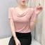 Mùa hè Phong cách mới Thiết kế dây chuyền hàng hóa Châu Âu Xếp chồng cọc thời trang Phù hợp với Áo thun ngắn tay phong cách phương Tây Slim-