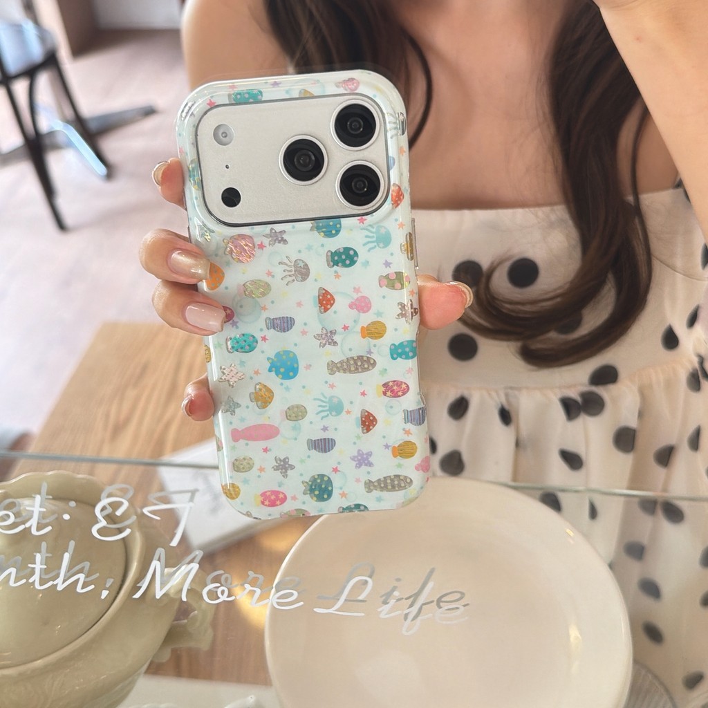 Ốp Điện Thoại Minnows Nhiều Màu Sắc Cho IPhone 17 Pro Max 17 16 15 14 13 Ốp Điện Thoại Chống Rơi