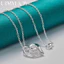 Mặt Vòng cổ quyến rũ hình trái tim bạc 925 16 / 18 / 20 / 22 / 24 / 26 / 30 Inch dành cho nữ Trang sức đính hôn đám cưới
