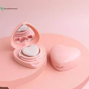 BeautifulHomeA 5g Love / Ellipse Hộp đựng đệm khí Mini có thể đổ lại Hộp phồng rỗng Hộp đựng mỹ phẩm DIY di động cho BB Cream Foundation Bộ du lịch trang điểm VN