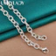 URMYLADY Bạc 925 Trái Tim Khung Ảnh Mặt Dây Chuyền Vòng Cổ 18 Inch Dành Cho Nữ Tiệc Cưới Trang Sức Thời Trang
