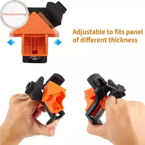 Hodou Kẹp góc 90 độ có thể điều chỉnh cho chế biến gỗ 1 / 4 chiếc Giá đỡ góc phải nạp lò xo nhanh cho các dự án lắp ráp khung DIY VN