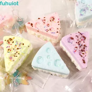 Đồ chơi có thể bóp được phô mai tam giác FUHUIOT, Đồ chơi kẹp bánh hình tam giác sáng tạo thực tế, Đồ chơi mực mềm mại mới lạ được phục hồi chậm Đồ chơi Squishy tăng chậm Trẻ em Người lớn