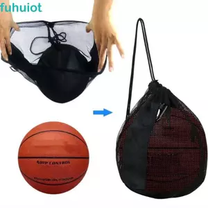 Túi lưới bóng rổ FUHUIOT, Túi bóng đơn Ba lô bóng rổ đeo chéo, Túi tập thể dục du lịch Hộp đựng túi lưu trữ Ba lô lưới dây rút Bóng chuyền bóng đá