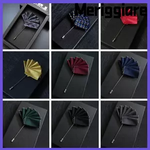MERIGGIARE Nam Phù Hợp Với Chân, Nylon Bỏ Túi Khăn Áo Sơ Mi Hoa Trâm Cài Áo Thời Trang Pin Cưới Jelwery Phụ Kiện