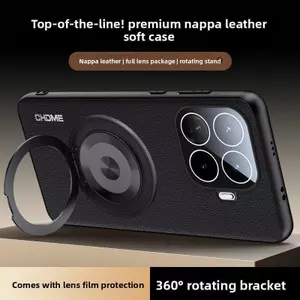 Ốp Lưng Cho Xiaomi 17T Pro Họa Tiết Da Sang Trọng Nhẹ Bao Gồm Tất Cả Ống Kính 360 ° Giá đỡ xoay Vỏ điện thoại chống rơi cạnh mềm