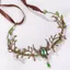 BRBRAA Elven Crown, Trang sức giả tưởng Thiết kế cây nho Elf Tiara, Phụ kiện trang phục thời trang Chủ đề rừng Cổ tích Băng đô Halloween