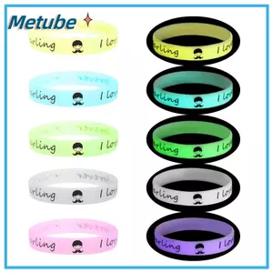 METUBE 1 / 5 / 10 Chiếc Dạ Quang Dây Đeo Tay Trang Sức Tiệc Shine Silica Gel