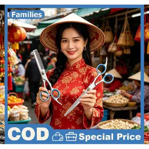 Bộ Kéo Làm Tóc Chuyên Nghiệp 6 Inch Bao Gồm Cắt Và Mỏng Kéo Cho Tiệm Cắt Tóc Salon Làm Tóc Tại Nhà