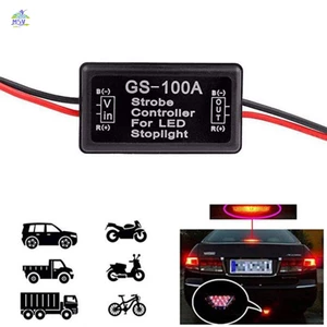 GS-100A Nhấp Nháy Bộ Điều Khiển 12-16V Ô Tô Tự Động Flasher Mô Đun Hộp Điều Khiển Cho Xe Máy Ô Tô LED Phanh Đuôi Dừng Đèn