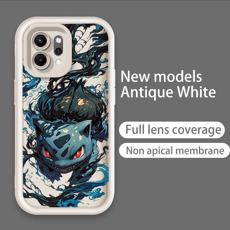 Ốp Lưng Cho OPPO Reno 6 8 10 11 12 13 14 15 F Pro Hoạt Hình Silicon Mềm TPU Pikachu Bulbasaur Pokémon Angel Eye Vỏ Điện Thoại Chống Sốc