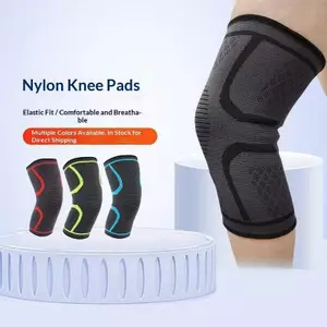 AIHOM Nylon Đầu Gối Nén Tay Snug Co Giãn Thoáng Khí Nẹp Đầu Gối Chạy Bóng Rổ Tập Gym Thể Thao Người Hâm Mộ,