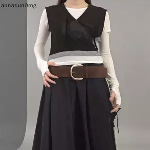 AA Nữ Thiết Kế Sang Trọng Da Lộn Thắt Lưng Rộng Thường Ngày Đa Năng Kinh Doanh Dây Thắt Lưng Hợp Thời Trang Pin Bule Dây Thắt Lưng VN