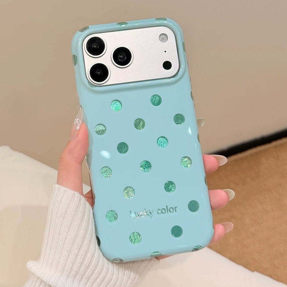 Ốp điện thoại chuỗi hạt hoa chấm bi cho iPhone 17 Pro Max 16 15 Pro Max Vỏ bảo vệ chống sốc