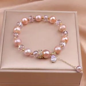 Vòng tay phong cách ngọc trai nước ngọt Ánh sáng cao cấp Niche Trang sức nữ chính hãng