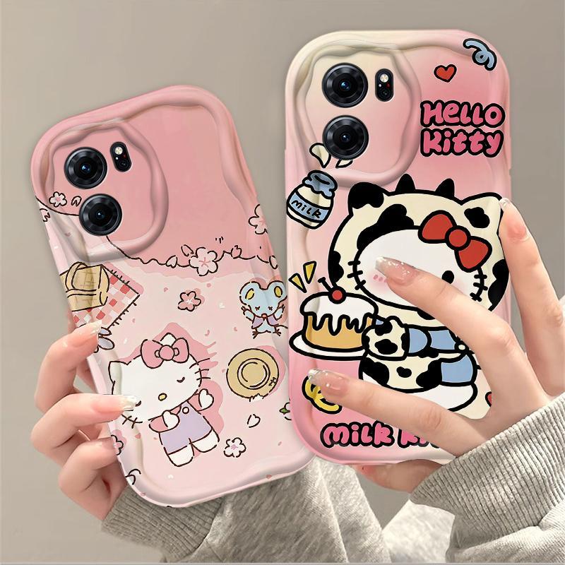 Thích Hợp Cho OPPO A5X A6 Pro A6X 4G 5G 3D Thẩm Mỹ Mềm TPU Hoạt Hình Kitty Nữ Vỏ Điện Thoại Chống Sốc