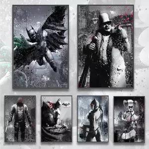 Batman tại Arkham Asylum Poster Không Khung Tranh Canvas Trang Trí Tường