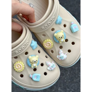 charm gắn dép crocs charm dép to jibbitz crocs Ban Đầu Phù Hợp Với Vòng Bơi Rilakkuma Dopamine Màu Sắc Phù Hợp Với Lỗ Giày Hoa Dễ Thương Trang Trí Khóa Giày