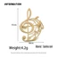 PYCOU Music Note Trâm cài, Trâm cài kẹp bằng thép không gỉ nhẹ, người yêu âm nhạc Thiết kế rỗng Bề mặt mịn màng Ve áo Pin Phụ kiện quần áo