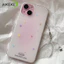 Vỏ Màu Hồng Ngôi Sao Dễ Thương Cho infinix Hot 60 60i 50 40 30 30i 12i Pro Plus Pro + 9 Play 8 4G 5G Vỏ Chấm Bi Đơn Giản Vỏ Điện Thoại Bóng Trắng