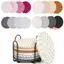 DARON 8 / 10 Chiếc Đế Lót Ly Uống, Dây Cotton Tròn Dệt Trivet Placemats, Hoàn Hảo Chống Trơn Trượt Thủ Công Đĩa Ăn Tối Bộ Thảm Để Bàn