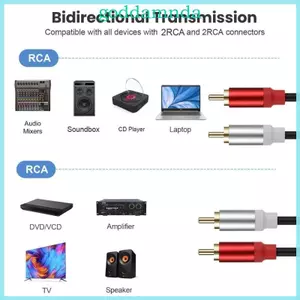 GODD 2RCA Nam Đến 2RCA Nam Composite Dây Cáp AUX Cho Rạp Hát Tại Nhà Loa HDTV Khuếch Đại Bảng Điều Khiển Chơi Game DVD Player