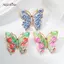 AqToCna Vintage Hoa Lớn Bướm Thổ Cẩm 5 Màu Côn Trùng Đẹp Trâm Cài Cho Nữ Thời Trang Nhiều Màu Sắc Động Vật Chân Trang Sức Quà Tặng AqToCna