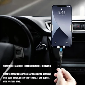 Dây cáp điều hợp bện Nylon hạng nặng có kẹp từ tính 66W Sạc nhanh và tăng cường độ bền