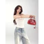 Milyfashion Pure Desire Hot Girl Letter Sequined Sling Mùa Hè Phong Cách Mới Bên Trong Ren Đẹp Top W4JQ