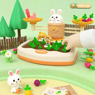 Bộ đồ Chơi Nhổ Cà Rốt Trang Trại Montessori, Kèm Cân Thỏ Cân Bằng, Rèn Luyện Tư Duy Logic, Quà Tặng Cho Bé 3-8 Tuổi