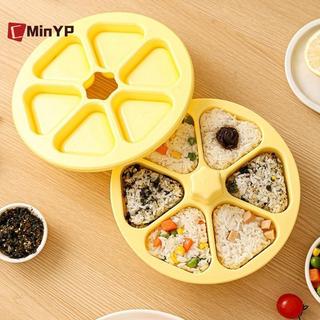 CMinYP 6 trong 1 Khoang Tam Giác Khuôn Sushi Cơm Bóng Máy Làm Báo Chí Máy Làm Sushi Nonsti Dụng Cụ Nhà Bếp Hộp Bento Đồ Dùng Bữa Ăn Cho Rong Biển Cilantro Quả Bóng Cơm Vinh Quang