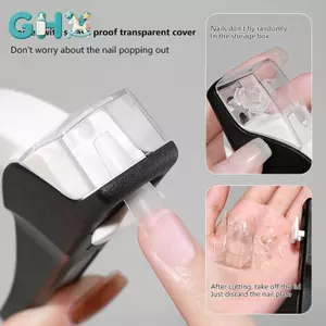 GHX Chuyên Nghiệp Móng Tay Nghệ Thuật Clipper Chống Bắn Loại Đặc Biệt Chữ U Đầu Giả Cạnh Cắt Làm Móng Tay Thép Không Gỉ Dụng Cụ Làm Móng Tay Nghệ Thuật VN