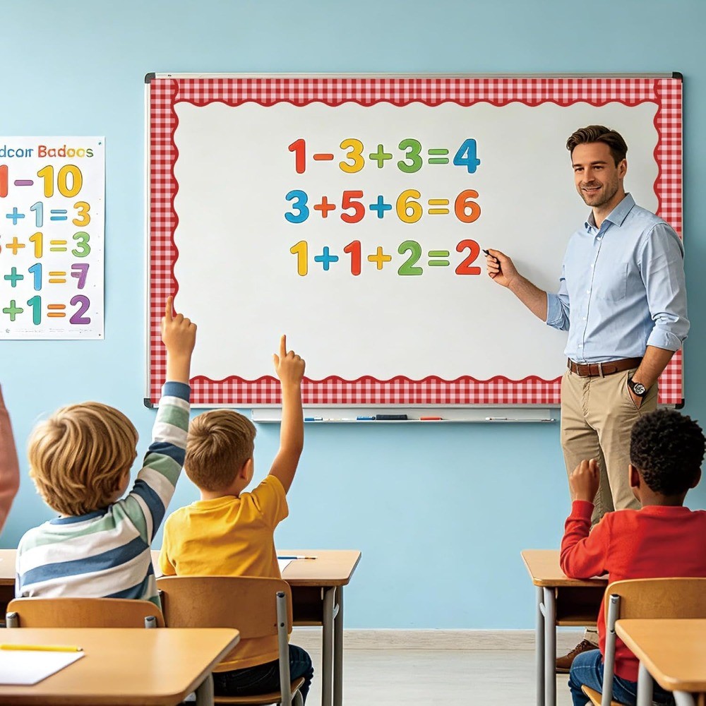 SAIA Bulletin Board Trim, Back-to-School Decor DIY Bullet Board Border, Viền lượn sóng 10M / cuộn Miếng dán viền áp phích tự dính để trang trí lớp học
