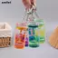 SMILE Liquid Hẹn Giờ Móc Khóa, Thủ Công Thủ Công Nhiều Màu Sắc Móc Khóa, Sáng Tạo Móc Khóa Mặt Dây Chuyền Túi Charm Treo Trang Trí Năng Động Bong Bóng Đồng Hồ Cát