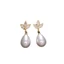 Phong Cách Mới Lá Zircon Ngọc Trai Mặt Dây Chuyền Bông Tai Tính Khí Phù Hợp Với Đơn Giản Tươi Trang Sức Bông Tai GST6