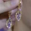 2026 Phong Cách Mới Nhẹ Sang Trọng Đơn Giản Niche Vàng Zircon Lá Khóa Tai Nữ Bông Tai Sang Trọng Bông Tai Nữ 8NSO