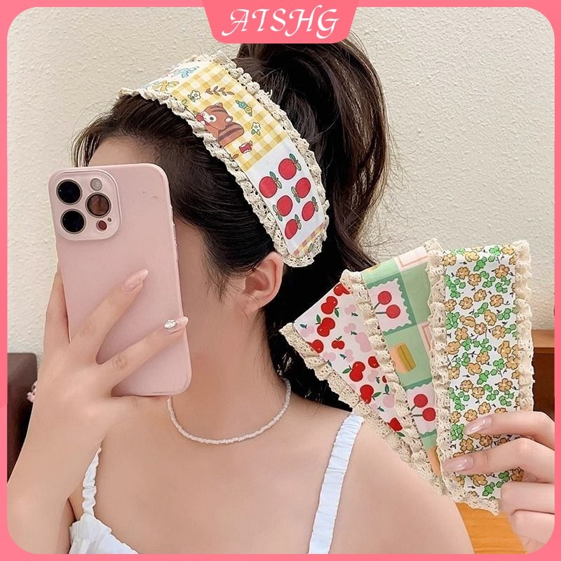 AISHG Ngọt Hoa Dệt Kim Viền Ma Thuật Miếng Dán Cô Gái Đầu Trán Tóc Dán Phụ Kiện