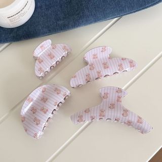 Kovoi / Phong Cách Hàn Quốc ins Phong Cách Ánh Sáng Xanh Kẻ Sọc Gấu Kẹp Cô Gái Ngọt Ngào Trái Tim Ngôi Sao Cá Mập Kẹp Đầu Mặt Sau Kẹp Tóc.
