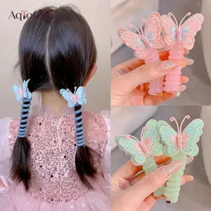 AqToCna 1 Dây Buộc Tóc Co Giãn Đuôi Ngựa Thời Trang Cho Nữ Dây Điện Thoại Dây Buộc Tóc Scrunchies Băng Đô Quấn Tóc Bé Gái Phụ Kiện Tóc AqToCna