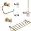 Bộ phụ kiện phòng tắm GESSI của Ý làm hoàn toàn bằng đồng: giá treo khăn, giá đựng giấy vệ sinh, bàn chải vệ sinh, giá t