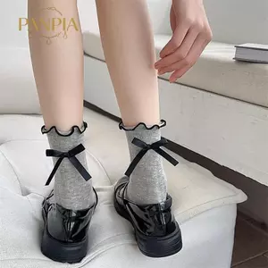 PNPIA- Nữ Nơ Sos Xuân Hè Ngọt Ngào Gothic Nơ Nữ Ngắn Phi Hành Đoàn Sos