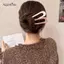 AqToCna Mới Hình Chữ U Nĩa Tóc Mới Phụ Kiện Tóc Nhựa Tóc Sti Thiết Kế Sáng Tạo Dụng Cụ Tạo Kiểu Tóc Nữ Quà Tặng AqToCna