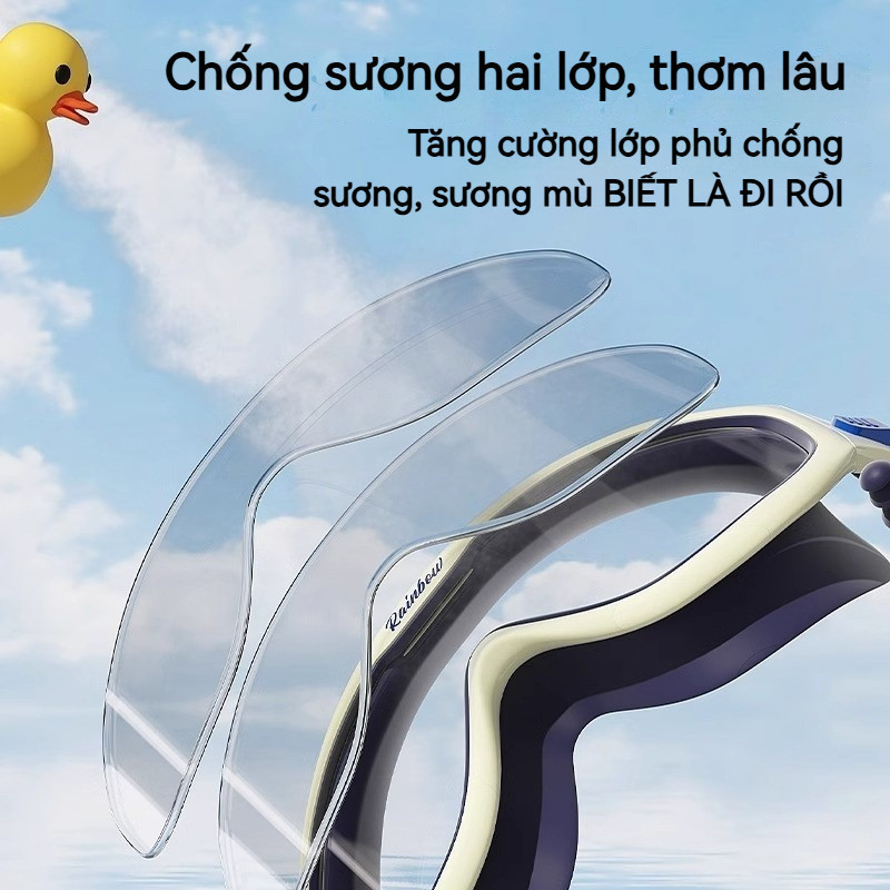 Combo Kính Bơi Trẻ Em,Nút Bịt Tai, Chống Sương Mù,Full Box,Mũ Bơi,Kính Bơi Cho Bé