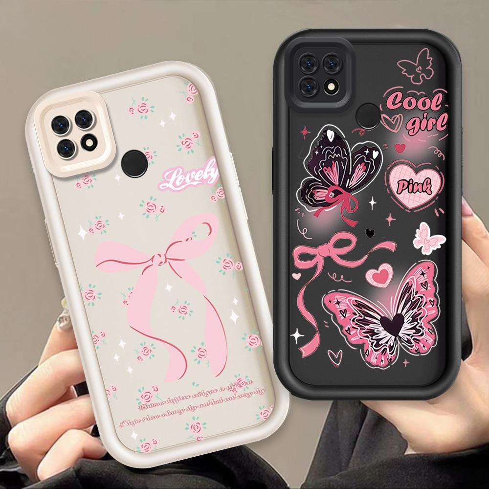 Ốp Lưng Cho OPPO A15 A15S A35 Hoạt Hình Silicon Phụ Kiện Vỏ Điện Thoại Mềm TPU Bướm Nơ Ins Phong Cách Mắt Thiên Thần Chống Sốc Ốp Lưng
