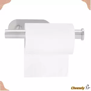 Giá cuộn khăn giấy CHEESELY, Giá đỡ giấy vệ sinh treo tường tự dính, Thép không gỉ màu bạc chất lượng cao Dễ dàng lắp đặt Giá đỡ cuộn giấy Ứng dụng rộng rãi