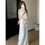 Đầm Mùa Hè Phù Hợp Với Trọn Bộ Cao Cấp Phong Cách Nhẹ Nhàng Phong Cách Pháp Thời Trang Giảm Tuổi Màu Trắng Ánh Trăng Nguyên Chất Bộ Đồ Hai Mảnh